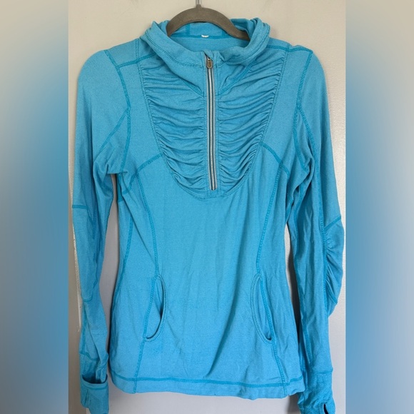 Lululemon Run Resolution Pullover - Bright Teal - Picture 2 of 5